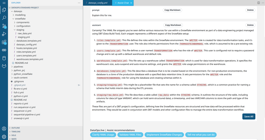 SOLE for Data Products using Assist tp explain